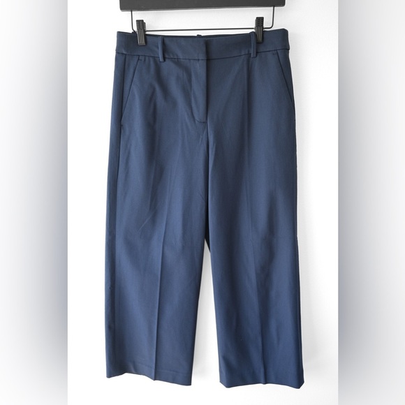 J Crew Remy Wide Leg Crop Navy Pants - Picture 4 of 8